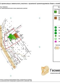 Схема организации участка. Москва, д.Каменка 0.06 га
